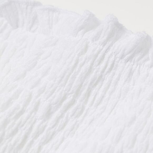 Mango White Off-shoulder Flowy Knit T-shirt Top Blouse - Picture 4 of 8